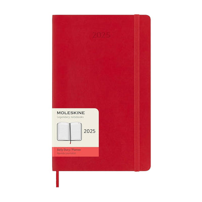 MOLESKINE 2025 Daily Diary/Planner A5, 13 x 21 cm, hardcover, Scarlet Red