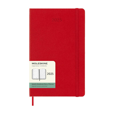 MOLESKINE 2025 Weekly Notebook Diary/Planner A5, 13 x 21 cm, hardcover, Scarlet Red