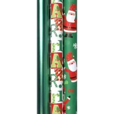 Gift Wrapping Paper CHRISTMAS, 43cm x 3m, Assorted Designs