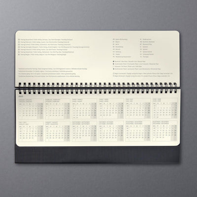 Sigel Desktop Planner CONCEPTUM 2025, hardcover, 300 x 143 x 18mm, Black