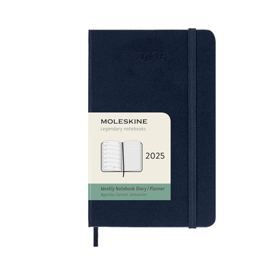 MOLESKINE 2025 Weekly Notebook Diary/Planner A5, 13 x 21 cm, hardcover, Sapphire Blue