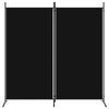 vidaXL 2-Panel Fabric Room Divider 175 x 180 cm, Black