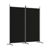 vidaXL 2-Panel Fabric Room Divider 175 x 180 cm, Black