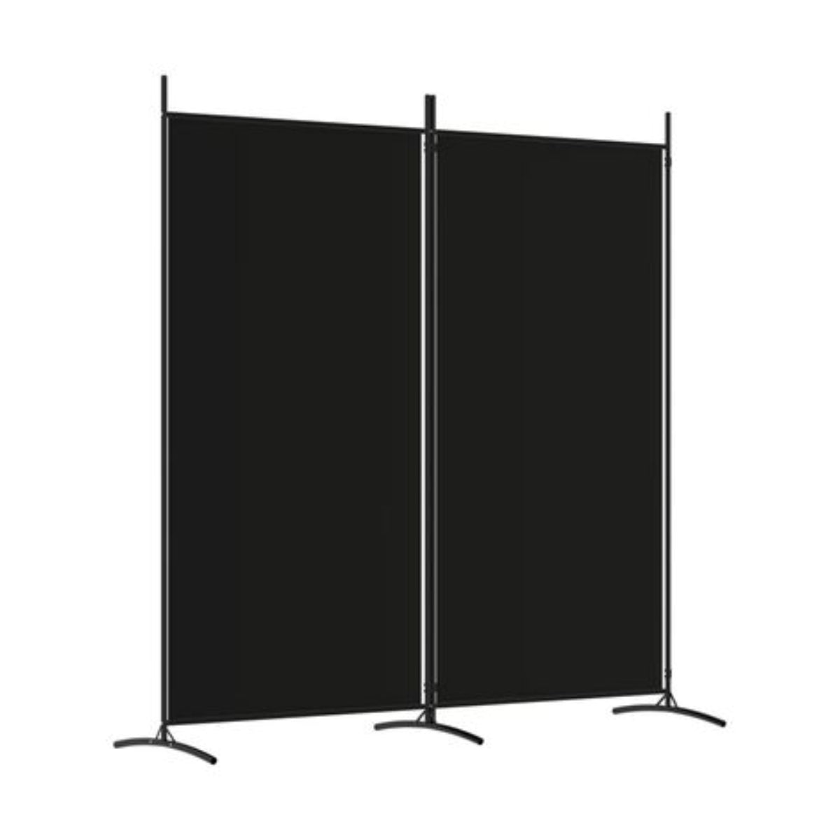 vidaXL 2-Panel Fabric Room Divider 175 x 180 cm, Black