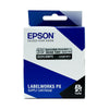 Epson LABELWORKS PX 3mm 203YLBWPX  Shrink Tube, Black on White, 1/8in