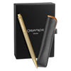 CARAN d'ACHE ECRIDOR LIGHTS Gift Set, Gilded Ballpoint Pen & Leather Case