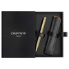 CARAN d'ACHE ECRIDOR LIGHTS Gift Set, Gilded Ballpoint Pen & Leather Case