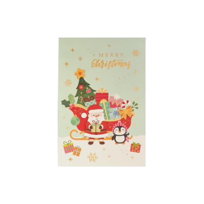 Merry Christmas Card with Envelope, Assorted Designs, per piece