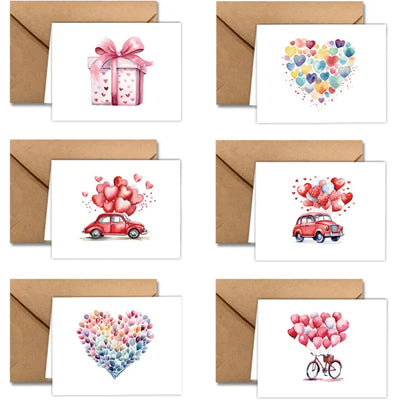 VALENTINE'S DAY Greeting Card with Envelope, 125 x 95mm, Assorted Designs, per piece