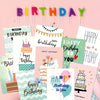 Mini Happy Birthday Card with Envelope 10 x 7.5cm, Assorted Designs, per piece