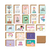 Mini Happy Birthday Card with Envelope 10 x 7.5cm, Assorted Designs, per piece