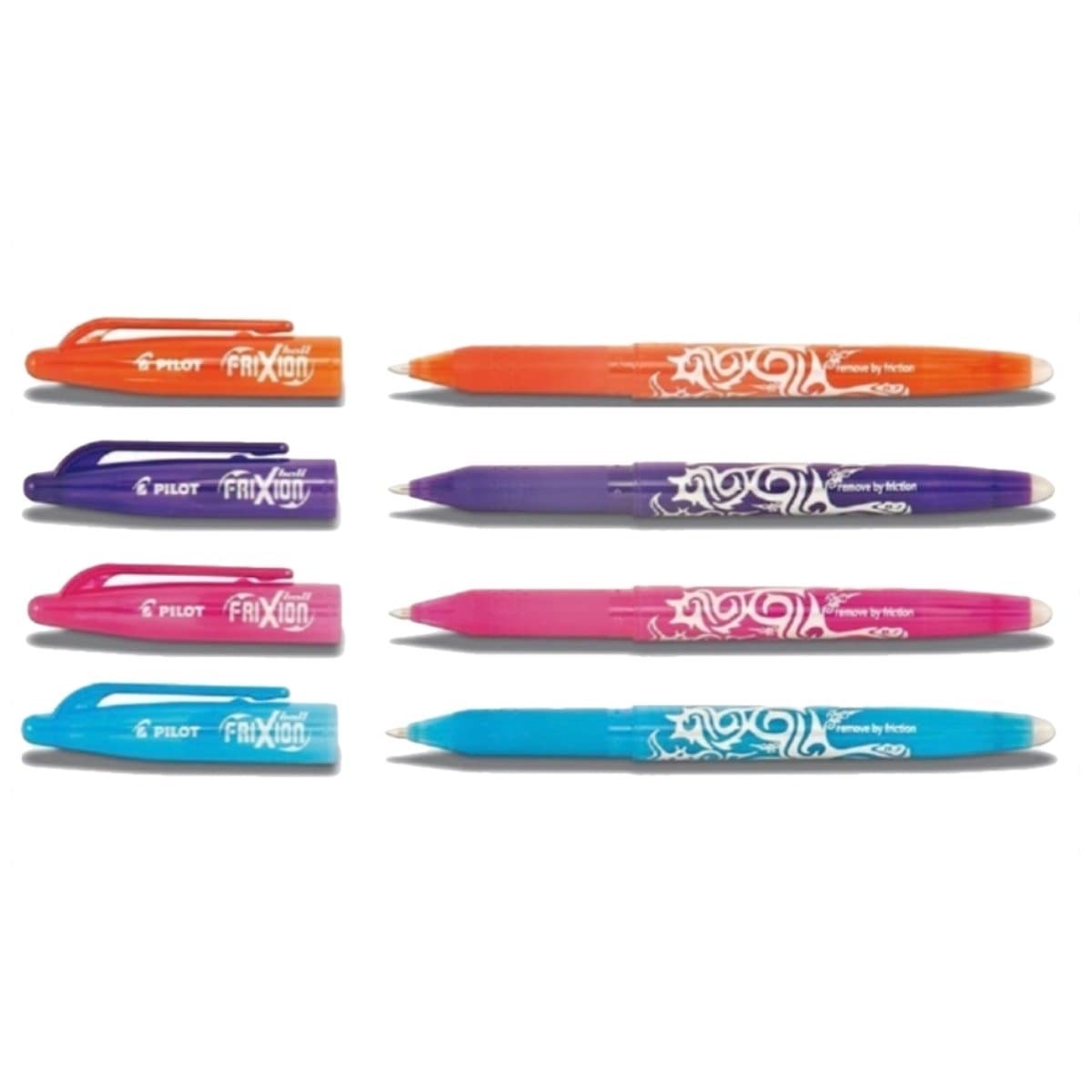 Pilot Frixion Clicker Erasable Pen with Pink, Purple and Turquoise